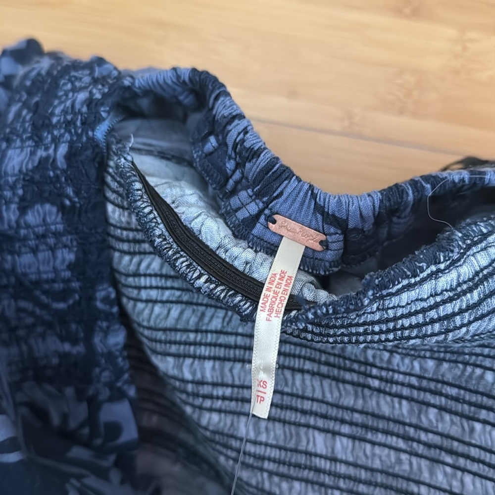 NWT Free People Blue Dear Delilah Mini Dress XS - Picture 6 of 7
